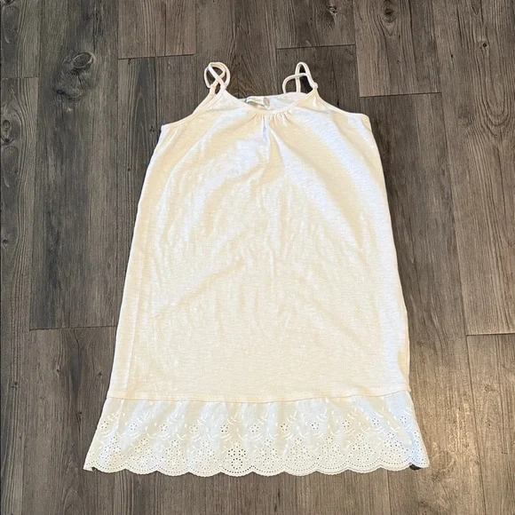 Altar'd State Cream Sleeveless slip extender with Eyelet Hem - Picture 1 of 7